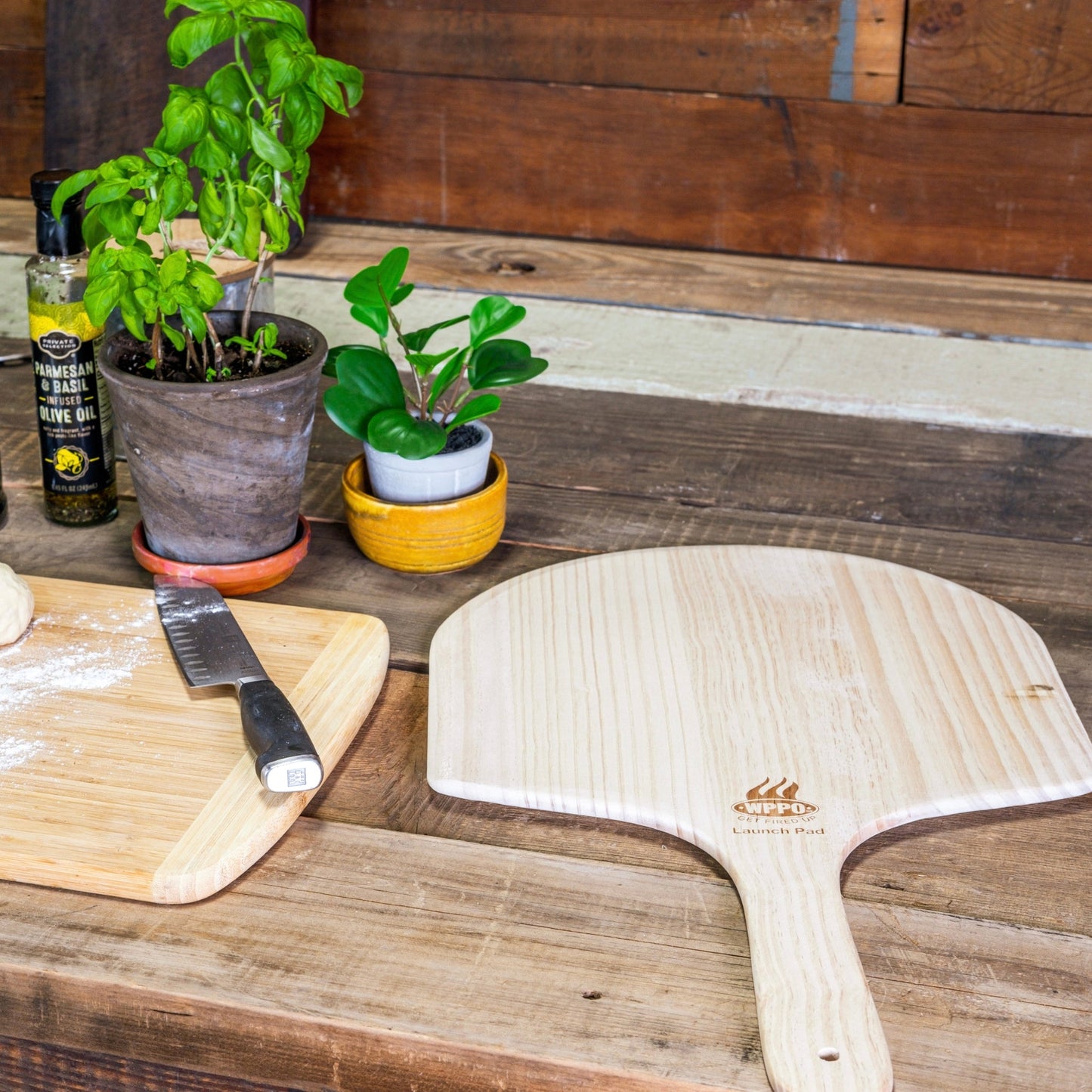 14" x 24" Wooden Pizza Peel (Launch Pad) - 2 Pack