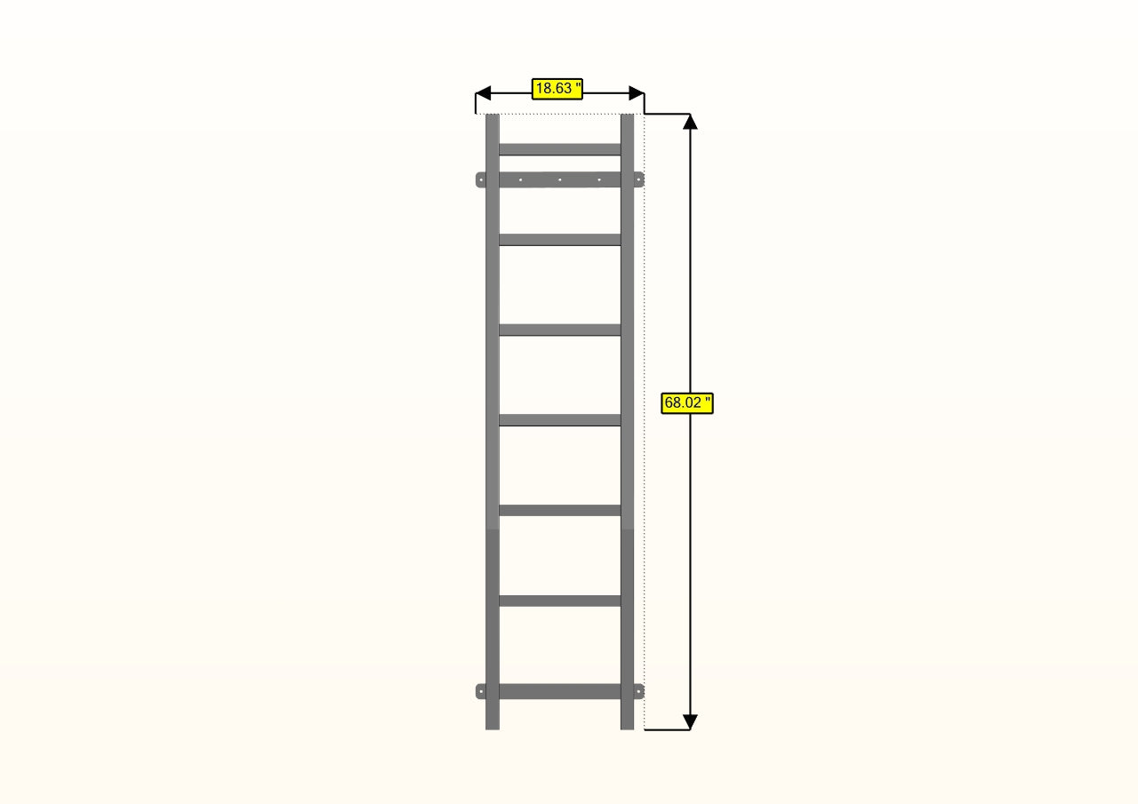 07+ Sprinter Van HD Rear Door Ladder - High Roof