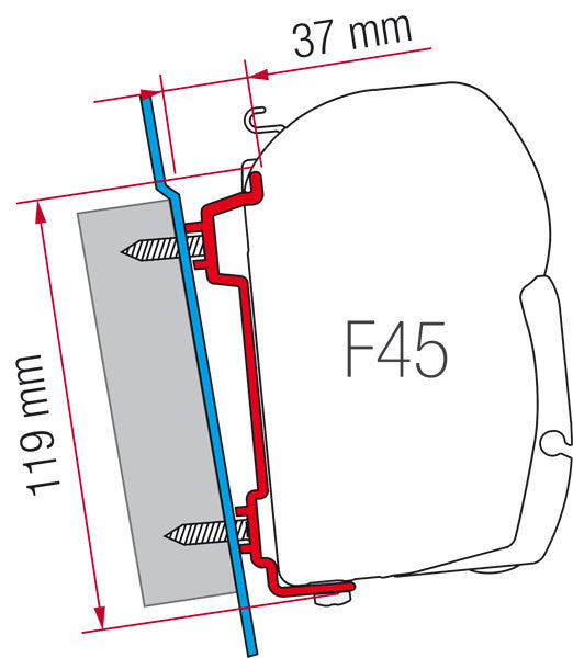 Fiamma F45S Awning Adapter for Transit High Roof