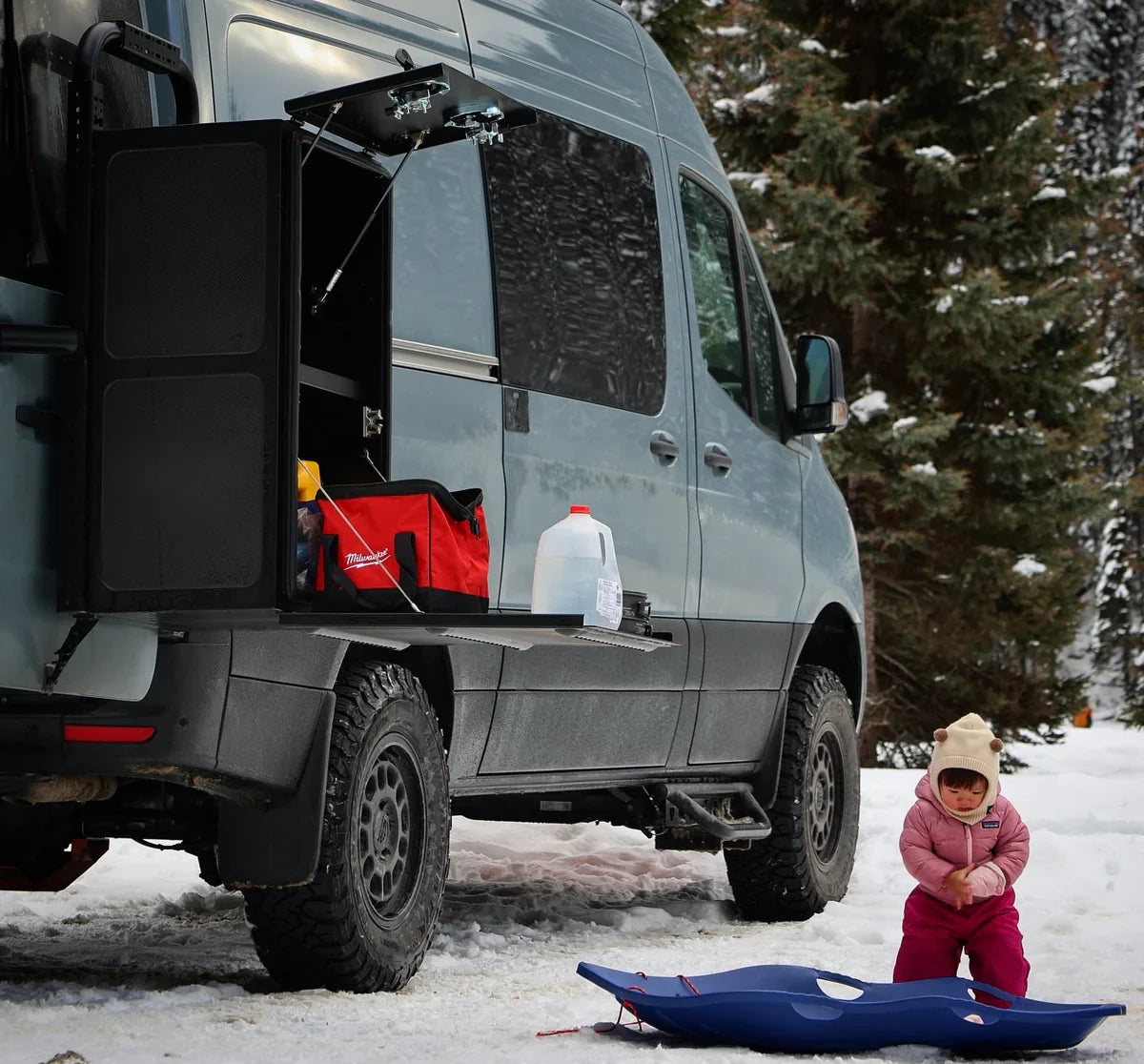 Camper Van Rear Door Bike Pole / Carrier