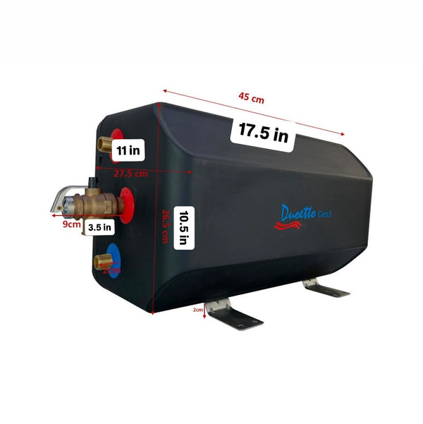 Duoetto Gen 3 Dual 12V/120V Water Heater - Free Remote Control Included