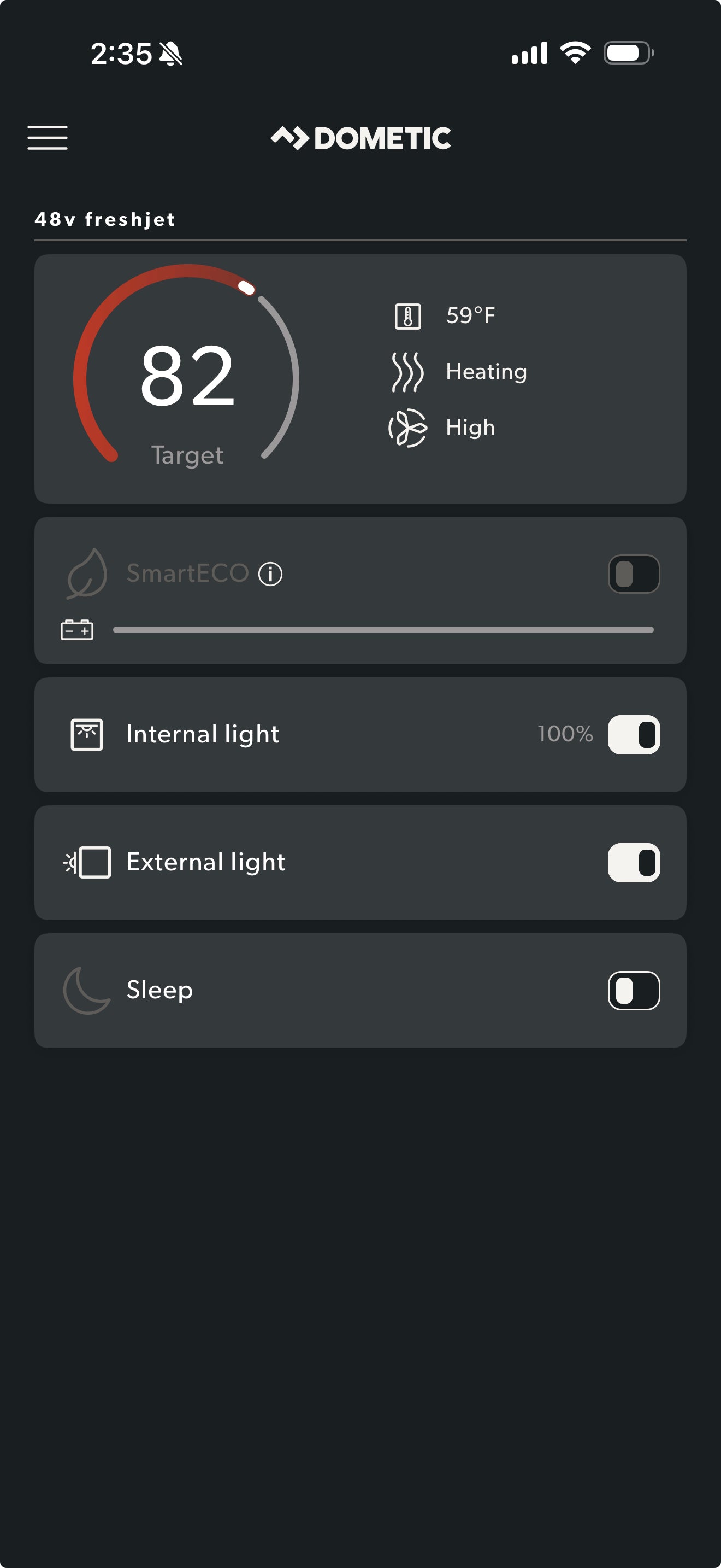Dometic 48V Air Conditioner + Heat Pump - FreshJet