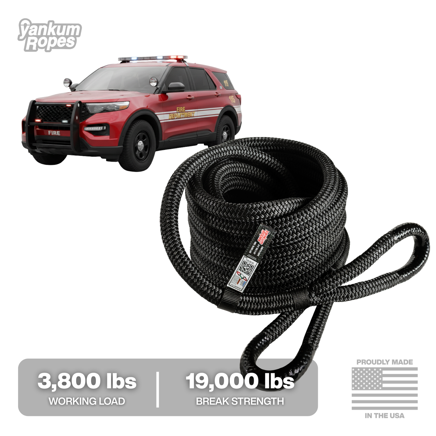 3/4" Kinetic Recovery Rope "Rubber Boa"