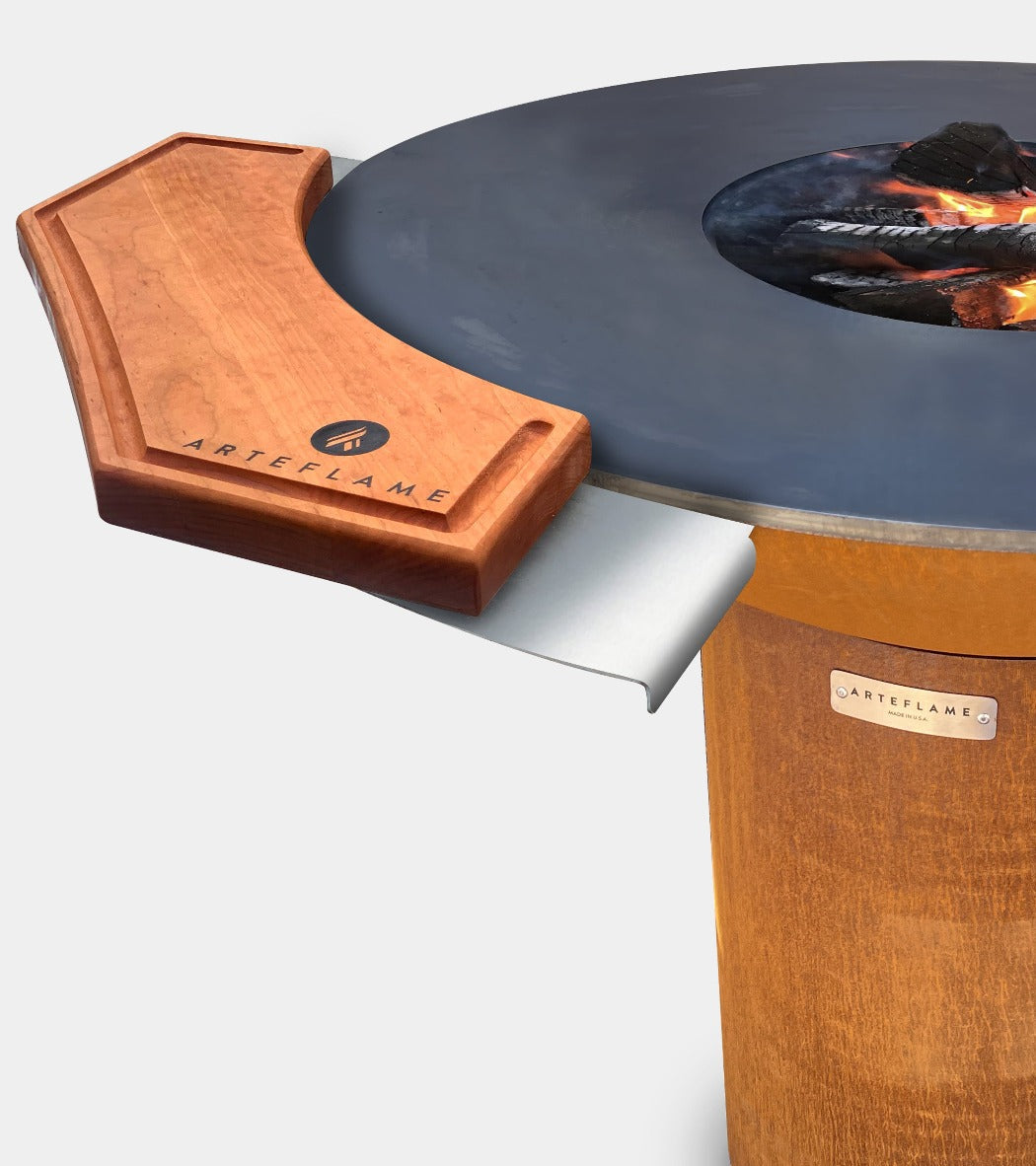 Arteflame Classic 40″ — Fire Pit with Cooktop (CORTEN Bowl; Short Round / Short Euro / Built-In No Base)