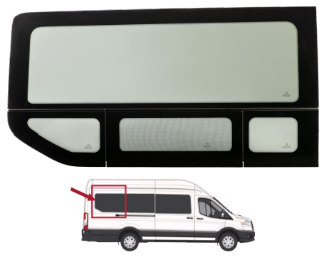 Ford Transit High Roof - 3rd Position Vented Window