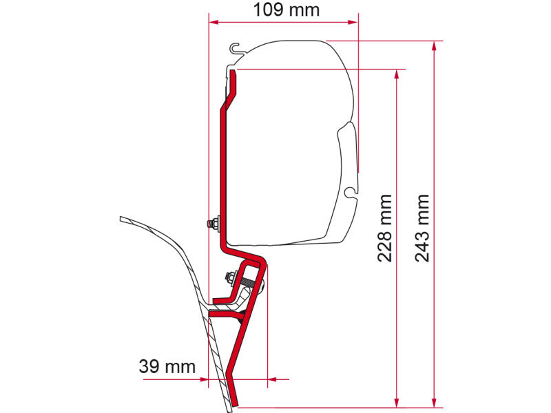 Fiamma F45S Gutter Bracket (98655-035)