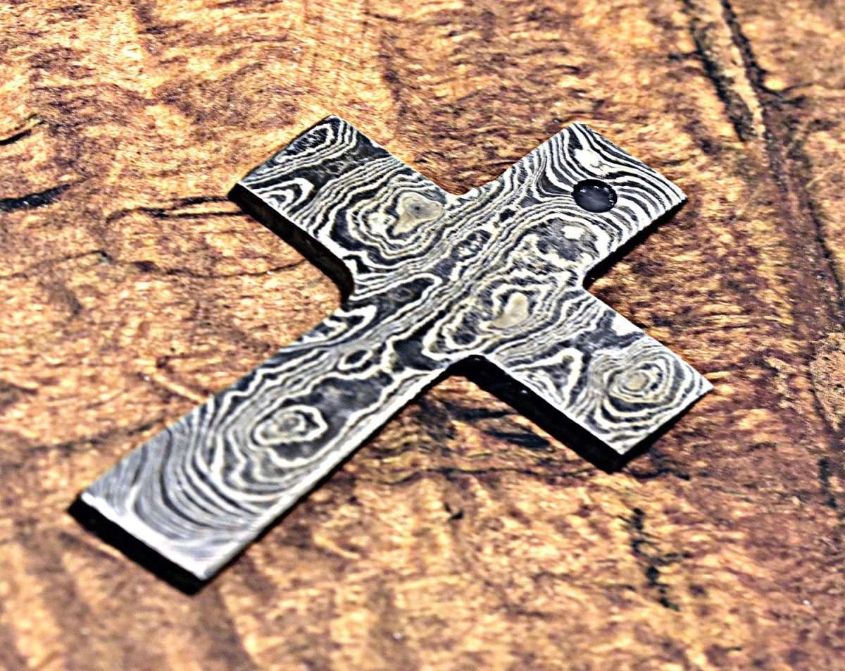 Damascus Cross Pendant