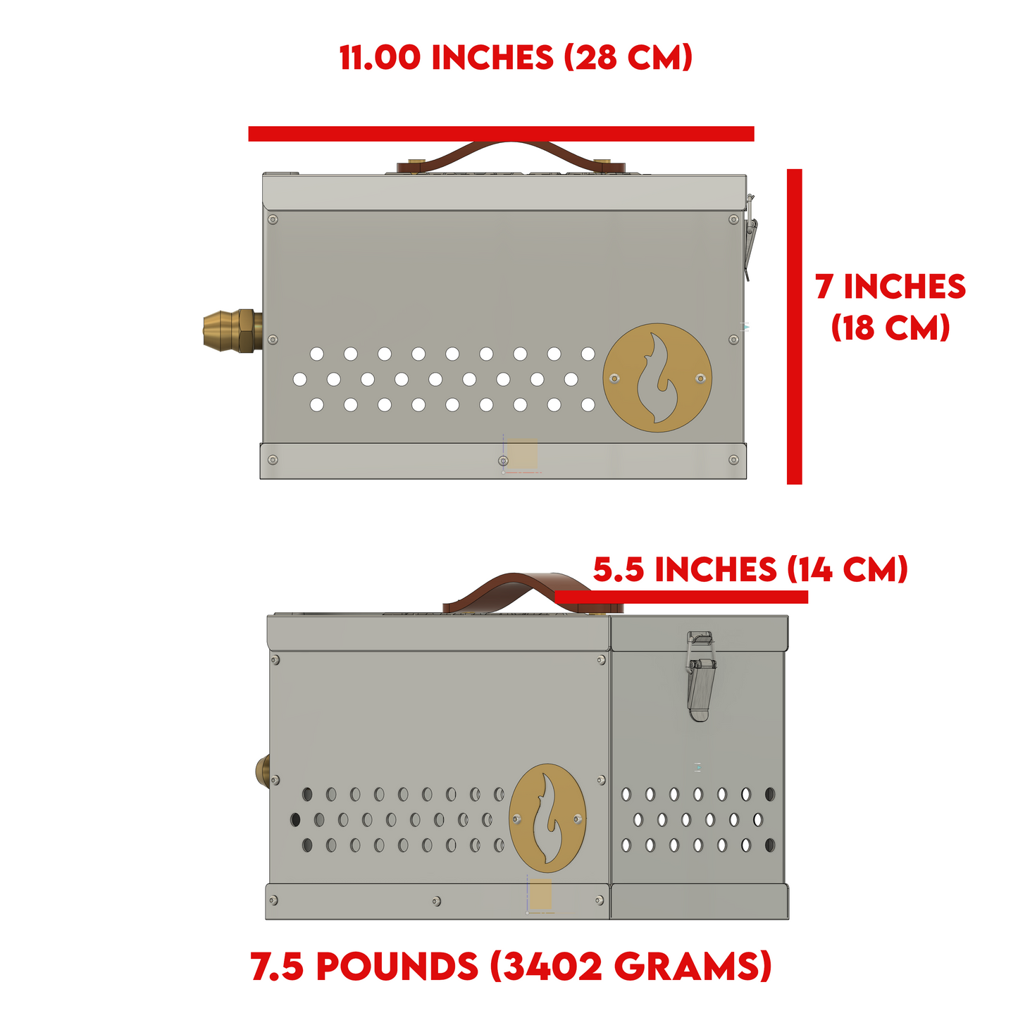 Reserve the Hekla now! The Hekla: 304 Sexy Stainless Steel LavaBox with Dual-Burner