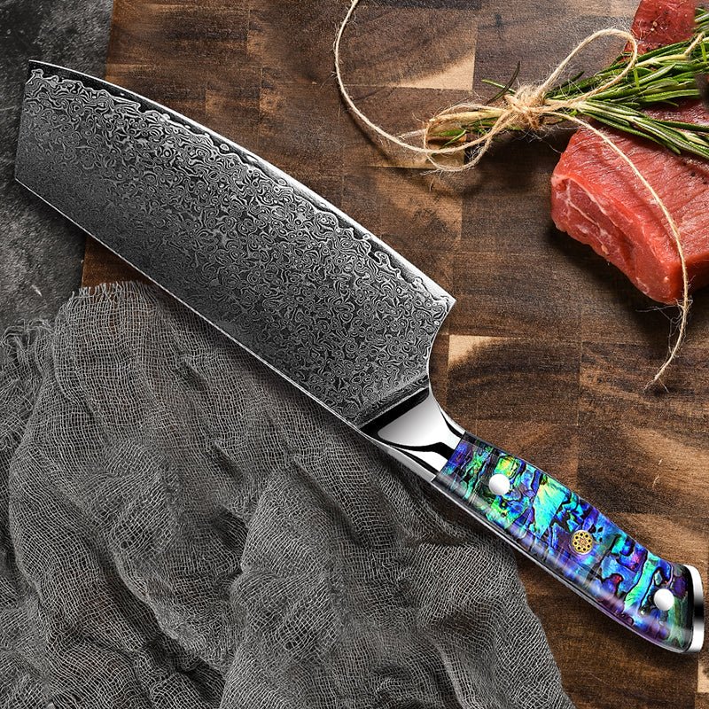 Ronin VG10 Kitchen knife Set - Damascus Steel & Abalone Shell Handle