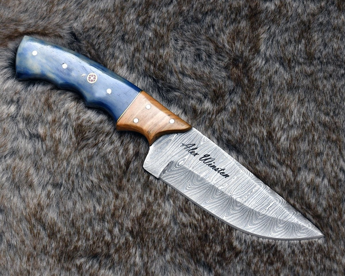 Sculptor Camp Knife with Exotic Olive Wood Handle
