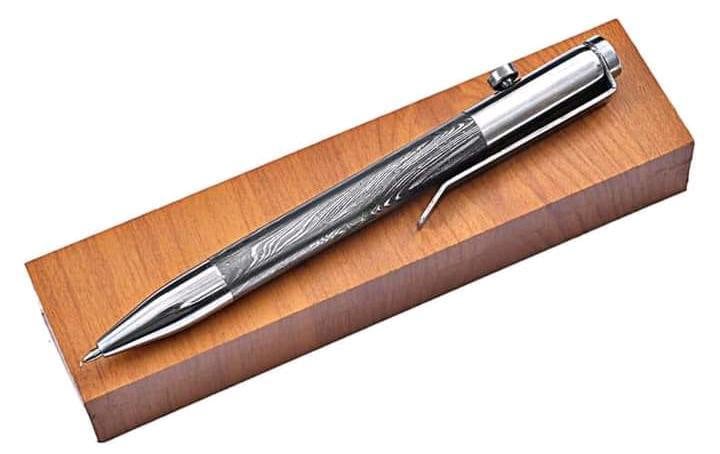 Stride Damascus Steel Ballpoint Pen