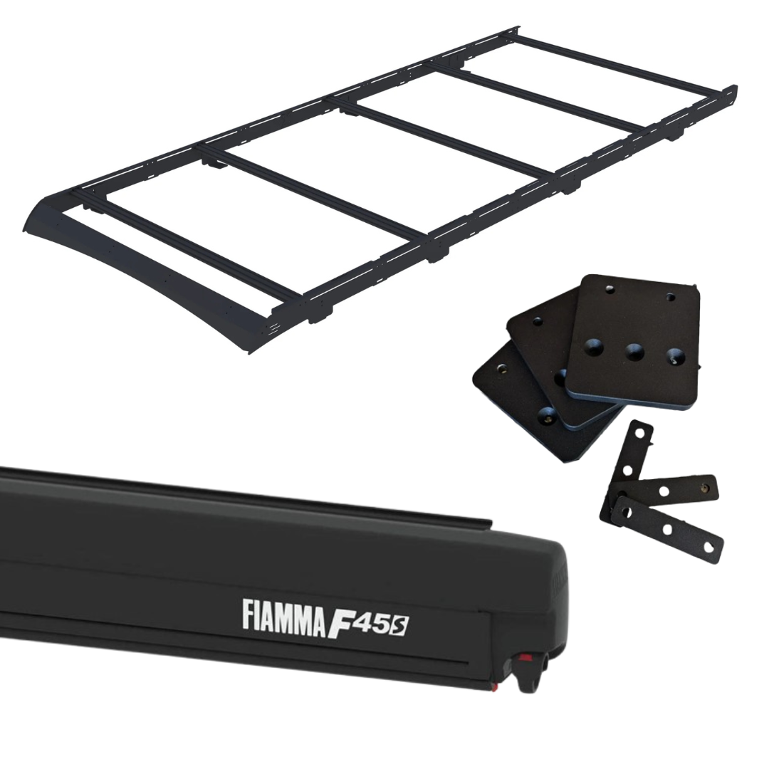 Transit 148" EXT High Roof Rack + Fiamma F45S 11'6"