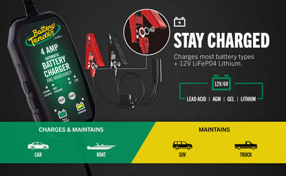 PowerTender® 4 Amp 12V/6V Battery Charger and Maintainer