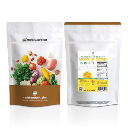 Freeze-Dried Organic Whole Corn 2.5 oz (70g)