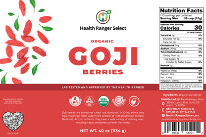 Organic Goji Berries (40oz, #10 can)
