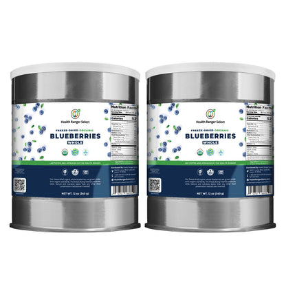 Freeze-Dried Organic Whole Blueberries (12oz, #10 can) (2-Pack)