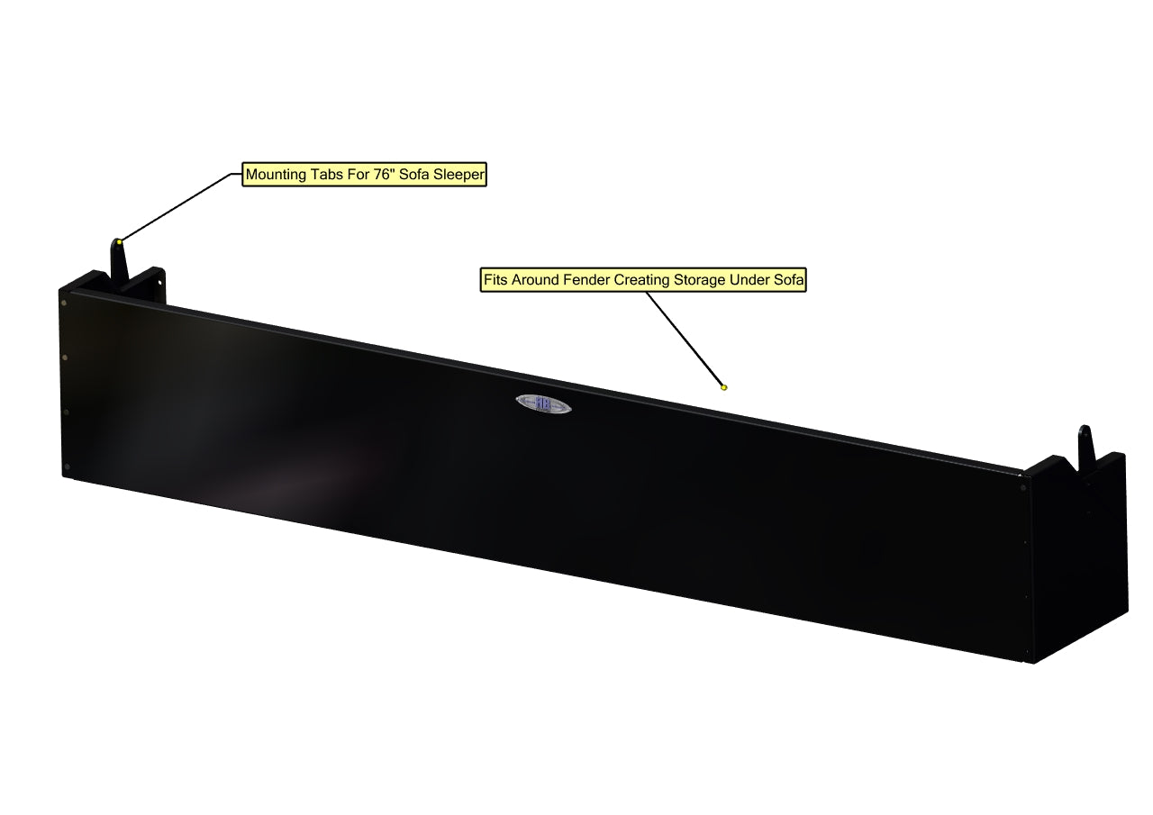 Sofa Storage Box, 76", Shallow