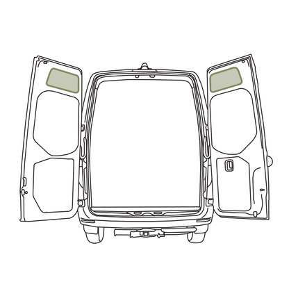 Mercedes Sprinter Upper Rear Door Storage Panels (Pair)
