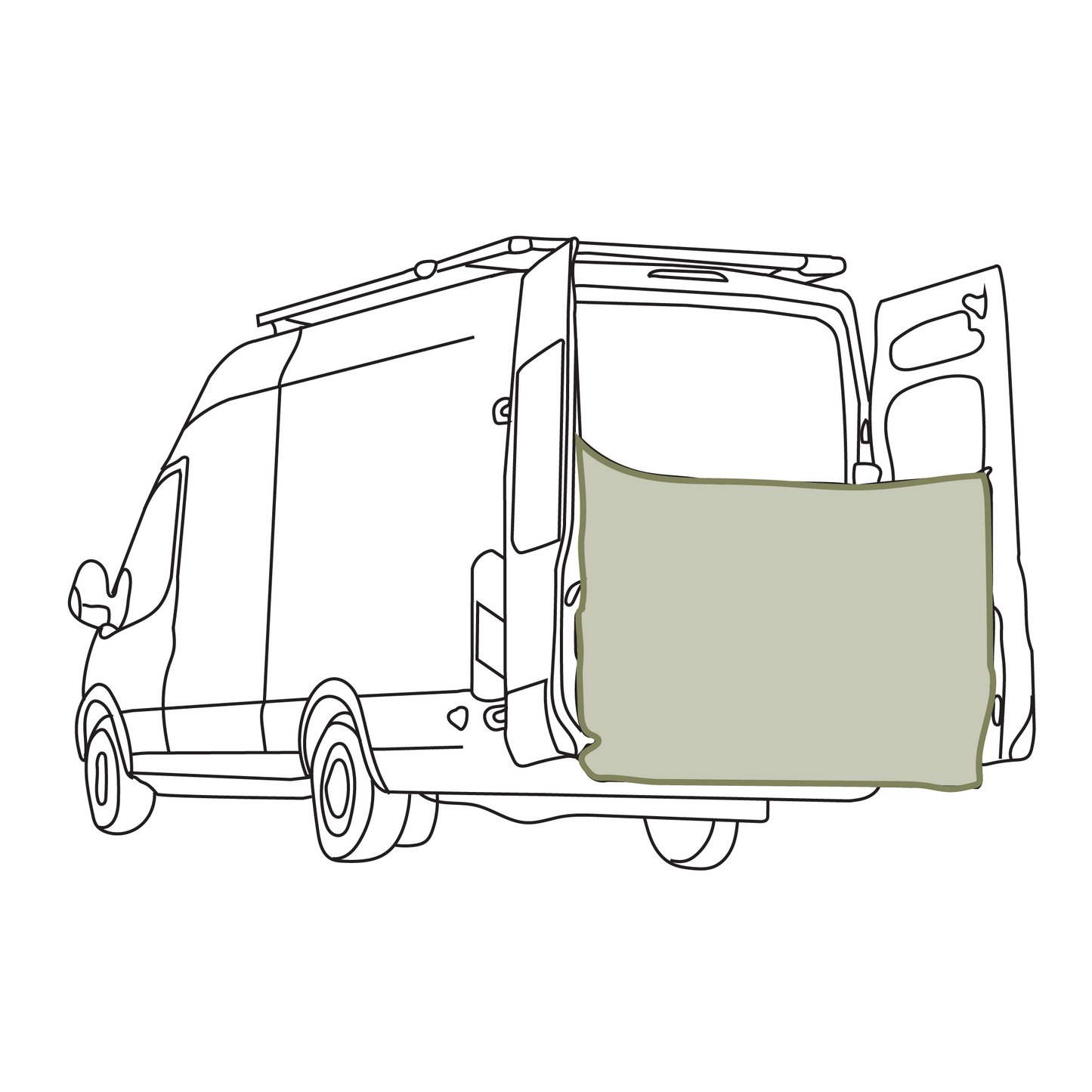 Rear Door Shower Screen