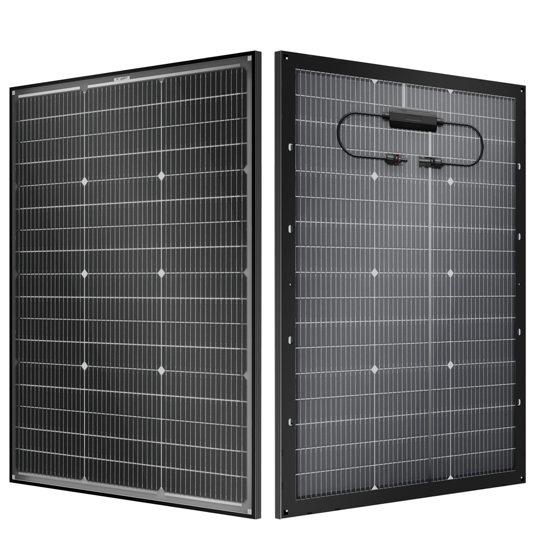 BougeRV 16BB N-Type 12V 100 Watt Bifacial Solar Panel