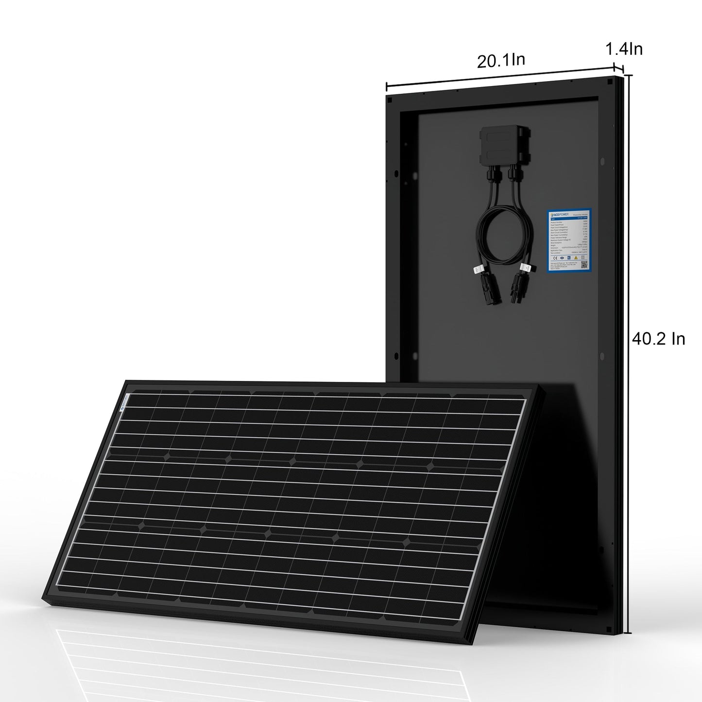 ACOPOWER 100 Watts Mono Solar Panel