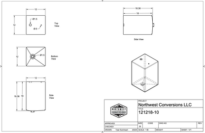 PRE ORDER NW Conversions 10 Gallon Galley Water Tank (Fresh/Grey)