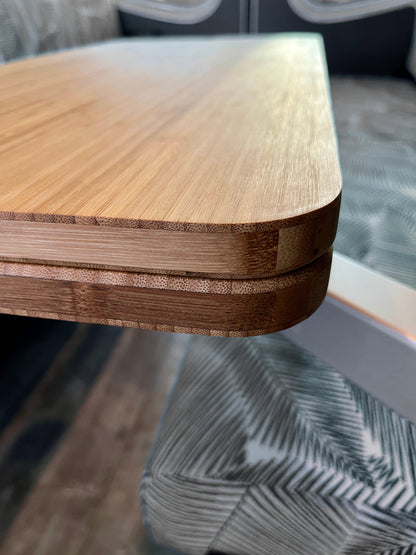 The Elite Bamboo Table 3/4" Thick For Camper Vans and RVs