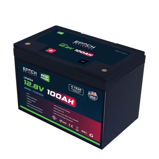 Epoch 12V 100Ah Eco Series LiFePO4 Battery