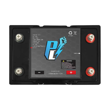 PowerHouse Lithium 12V 105Ah Cranking Battery with Emergency Start - Dual Purpose/ NMEA Connectivity