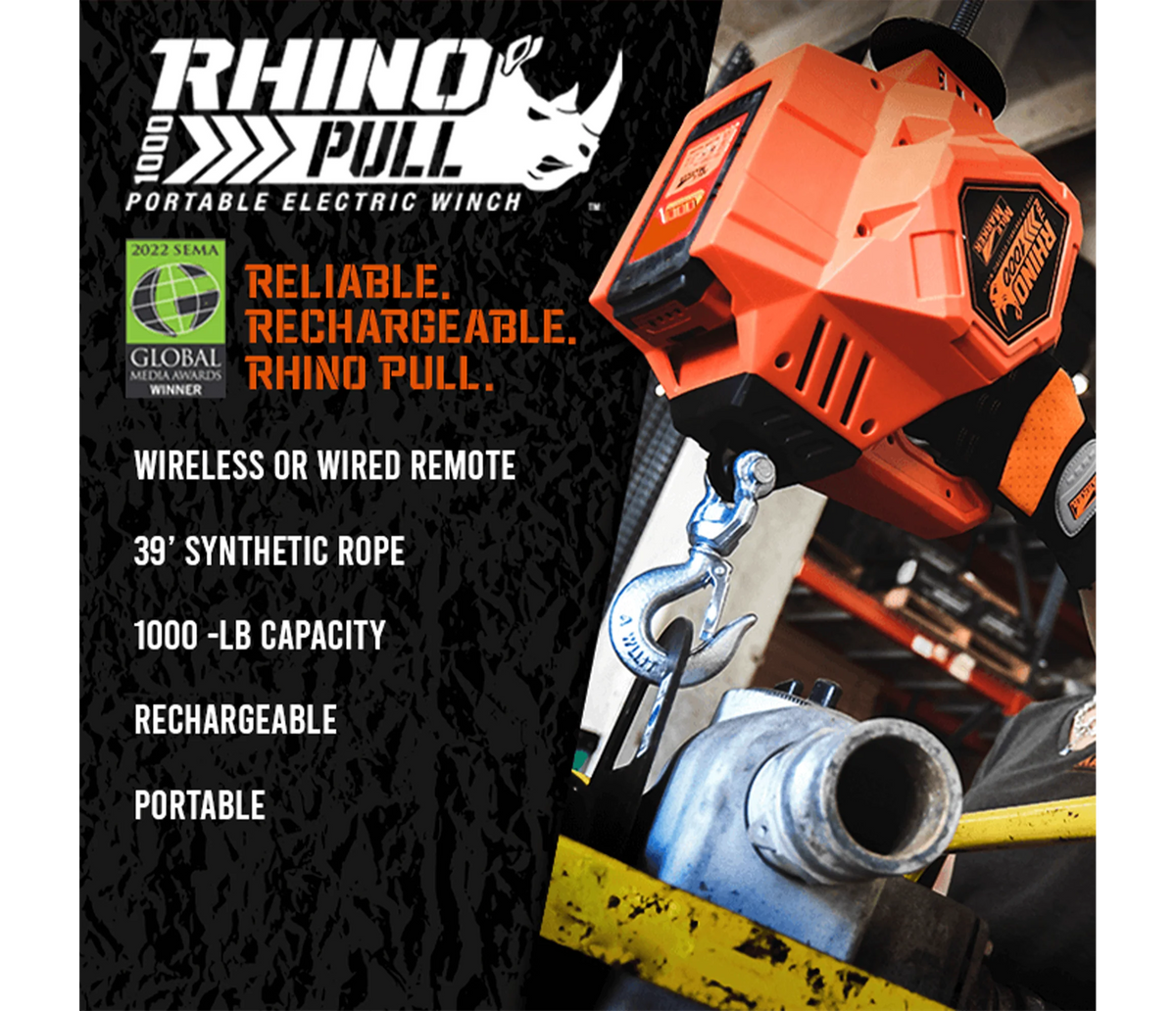 Mile Marker Rhino Pull 1000 Portable Electric Winch