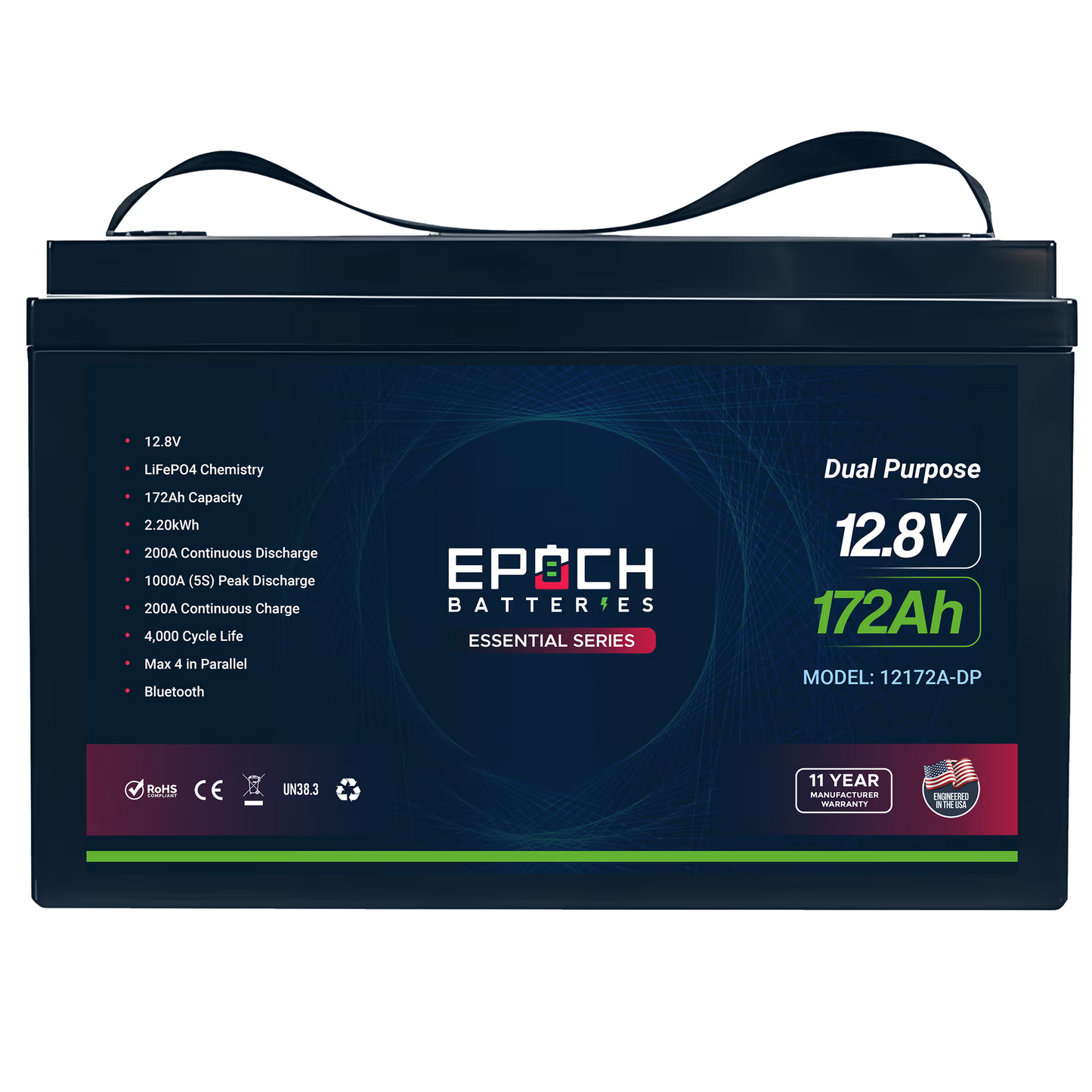 Epoch 12V Essential Series - Bluetooth & Heated LiFePO4 Battery