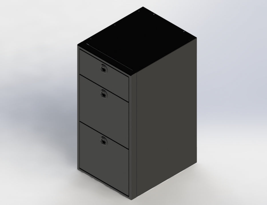 18" Three Drawer Base Cabinet