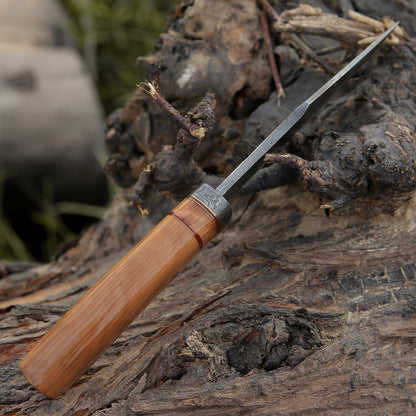 Avatar Damascus Hunting Knife with Exotic Olive Wood Handle