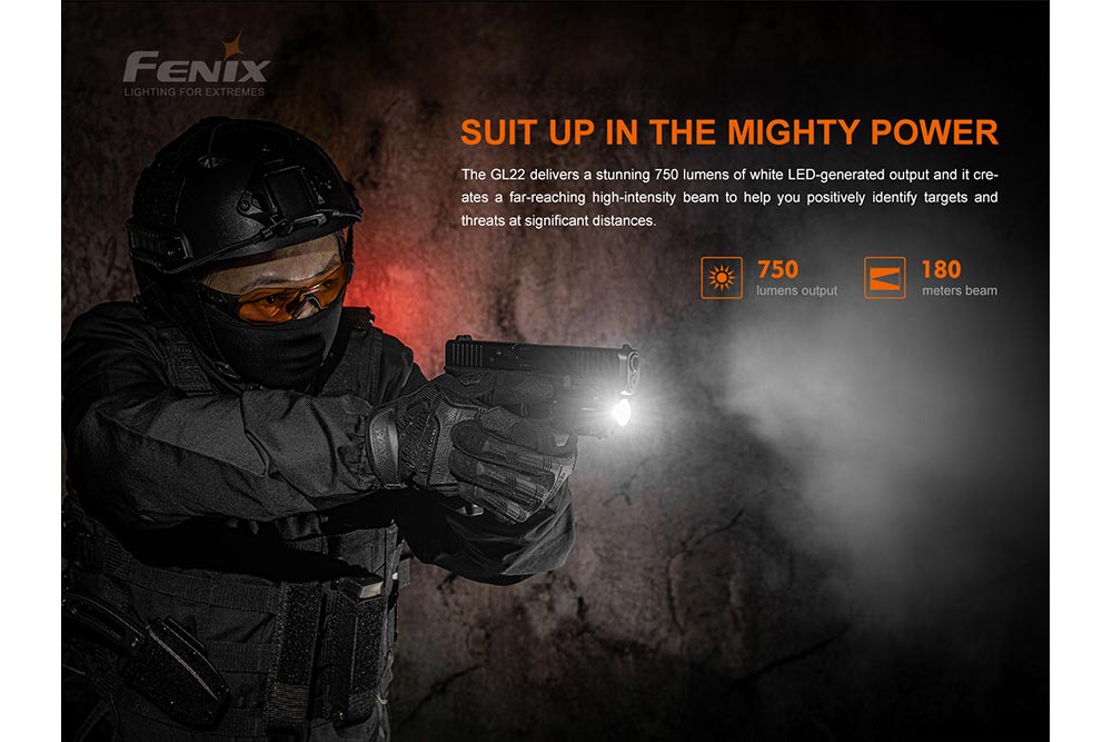 Fenix GL22 Tactical LED Light with Red Laser