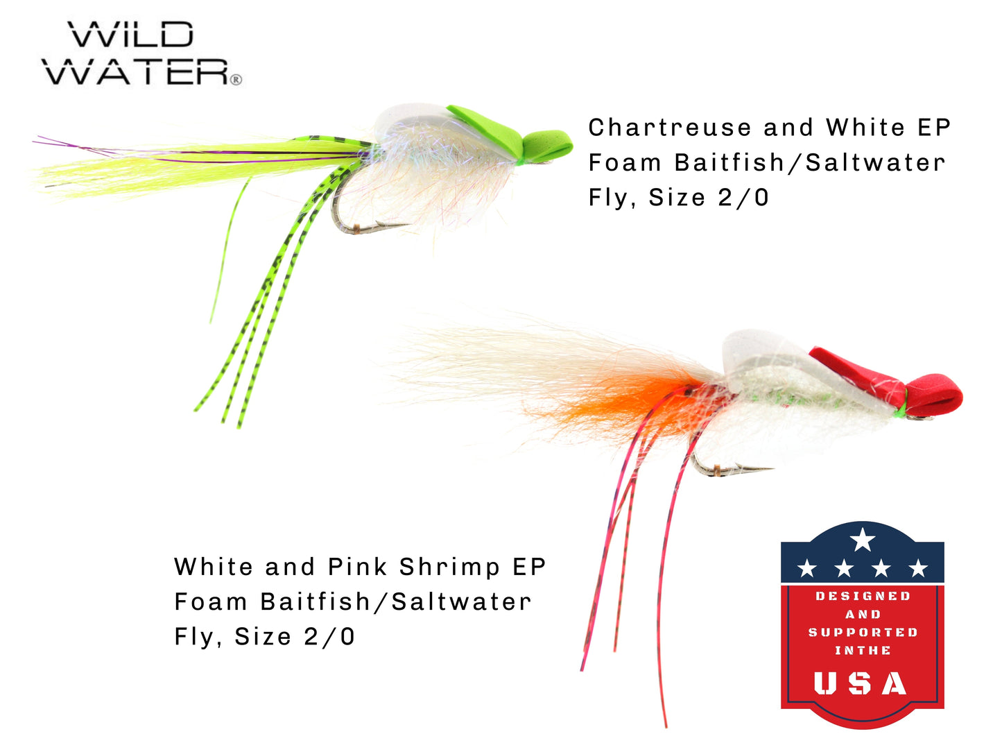 Top Water Baitfish Fly Assortment, 12 Saltwater Flies | Fly Box | Wild Water Fly Fishing