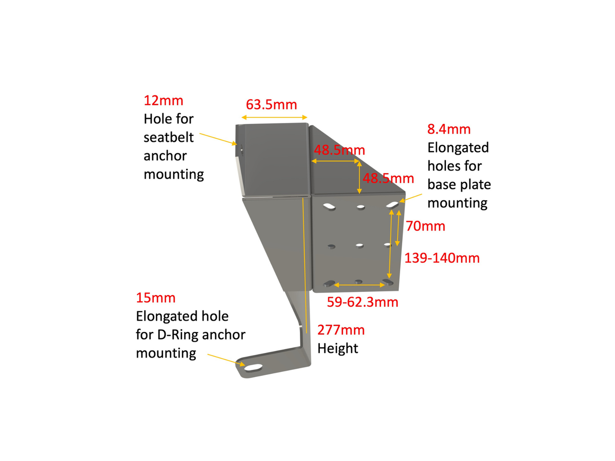 Sprinter Passenger Or Driver B-Pillar Table Adapter