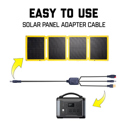 SunJack DC5521 Solar Panel Adapter Cable, 18AWG / 5ft