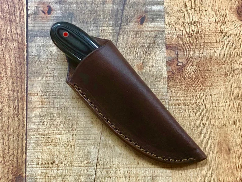 Custom Leather Knife Sheath - Full Grain Leather for Fixed Blade Knives