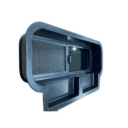 Ford Transit 10x33 Bunk Window Trim Ring with Storage Cubbies