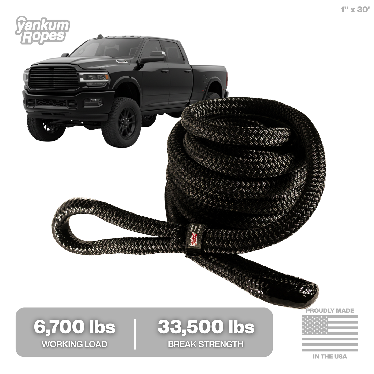 Hi-Vis Kinetic Recovery Rope