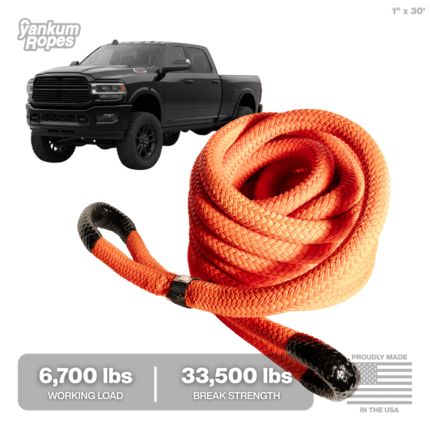 1" Kinetic Recovery Rope "Rattler"