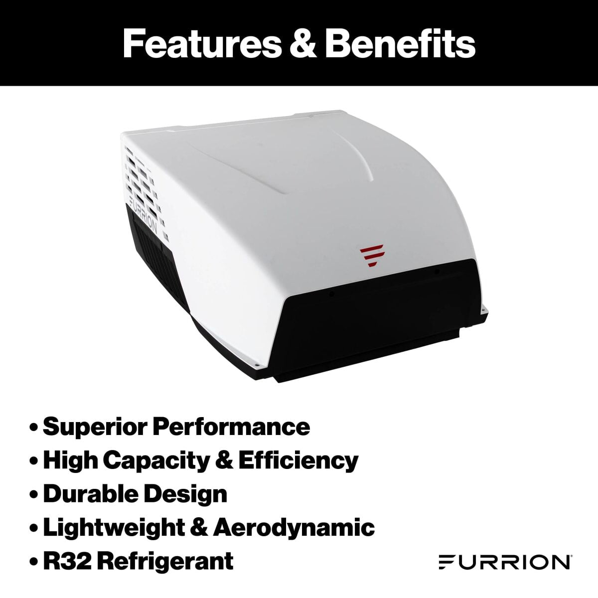 Furrion Chill® HE 15K RV Roof Air Conditioner (R32) - White #FACR15HESA2-PS-AM