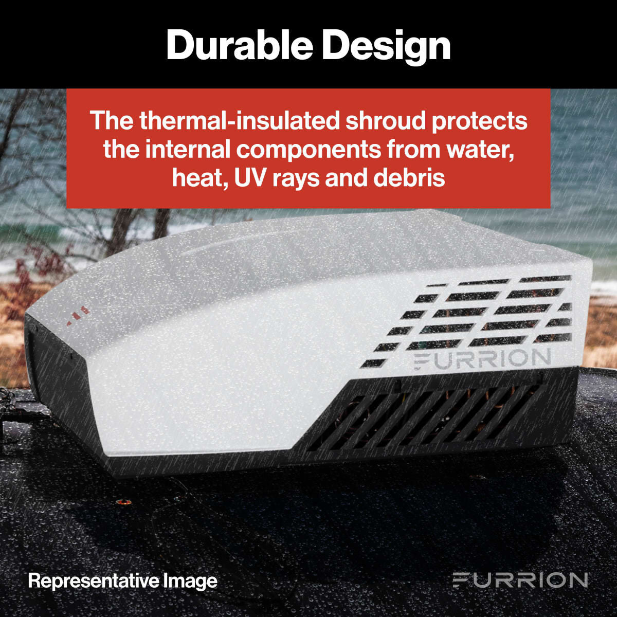 Furrion Chill® HE 15K RV Roof Air Conditioner (R32) - White #FACR15HESA2-PS-AM