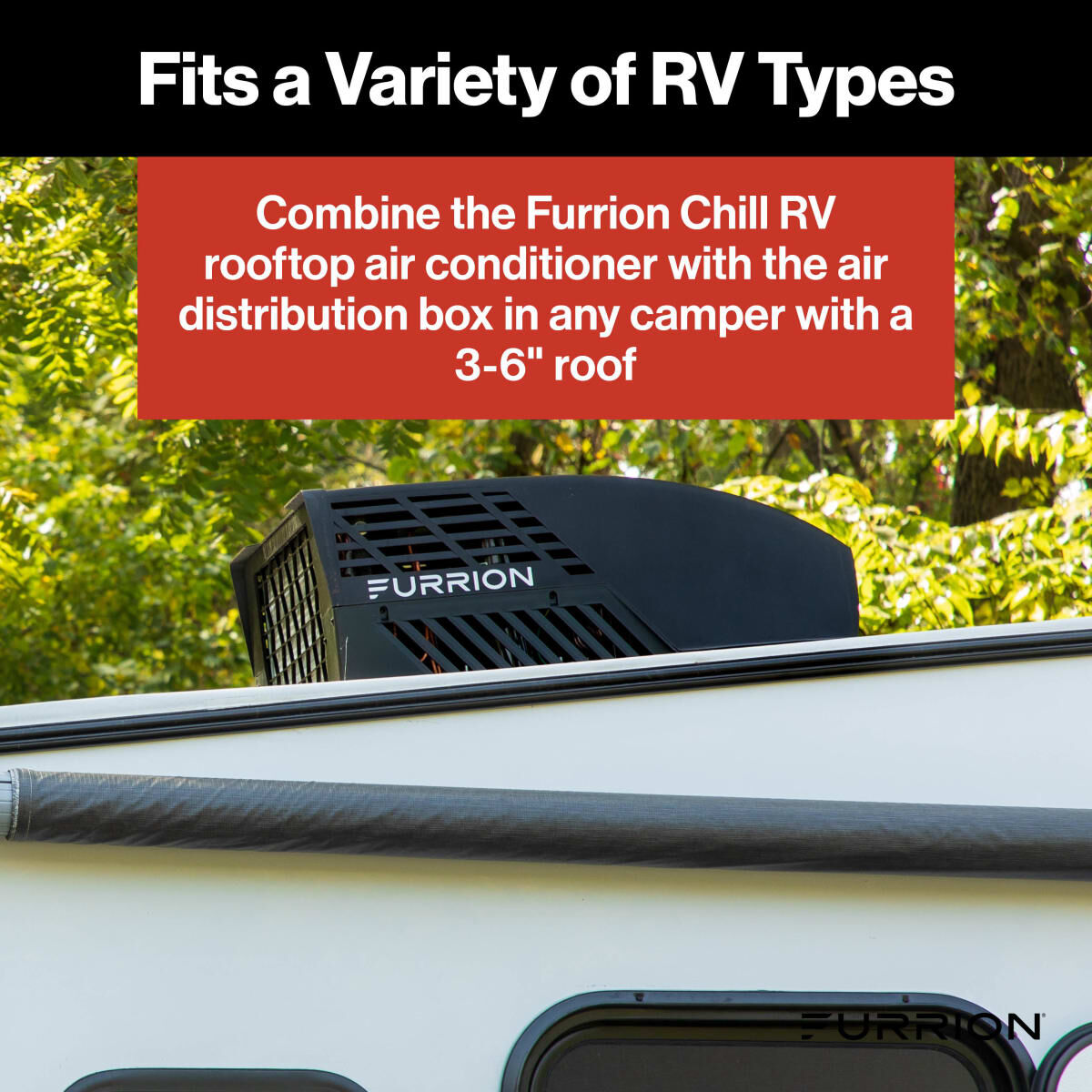 Furrion Chill® HE RV AC Air Distribution Box for Electronic Control/Thermostat (R32) #FACT12CA2-PS-AM