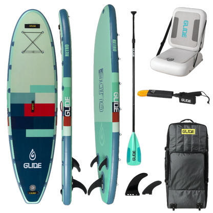 Retro 10'6'' Inflatable Paddle Board Package – Lightweight & Stable