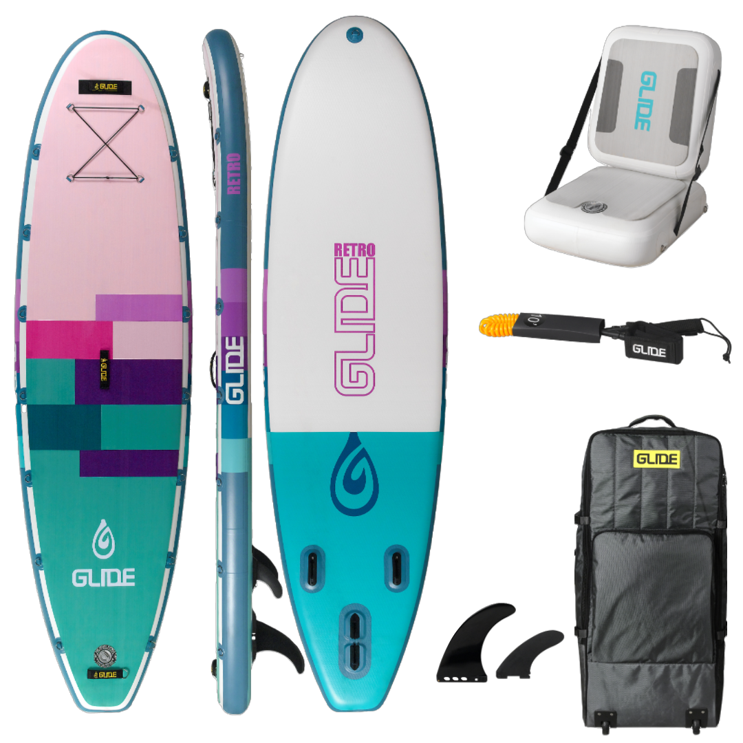 Retro 10'6'' Inflatable Paddle Board Package – Lightweight & Stable