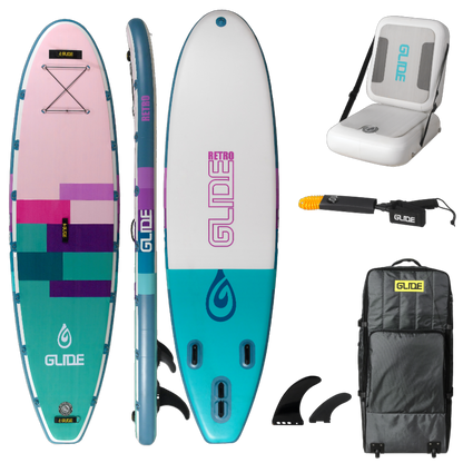 Retro 10'6'' Inflatable Paddle Board Package – Lightweight & Stable