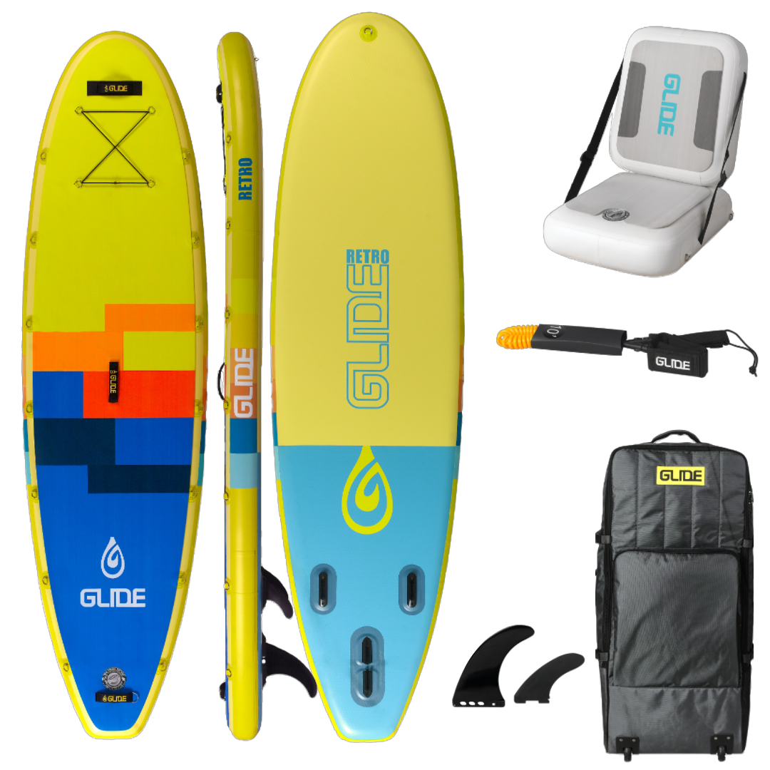 Retro 10'6'' Inflatable Paddle Board Package – Lightweight & Stable