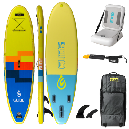 Retro 10'6'' Inflatable Paddle Board Package – Lightweight & Stable