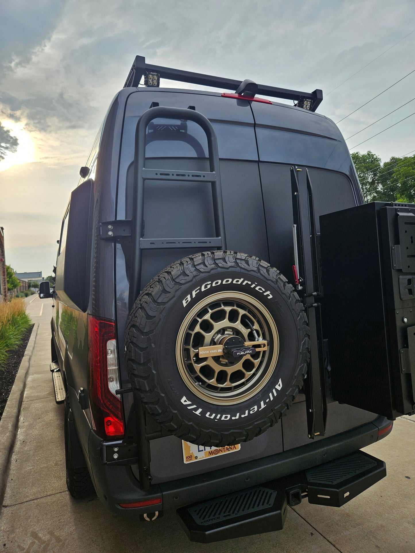 Rover Vans Rear Ladder / Tire Carrier for Mercedes Sprinter